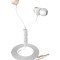 Casti audio stereo in-ear Hoco, Apple, iPhone,Samsung,universale, ALB cu GOLD