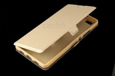 HUSA LG NEXUS 5X CARTE CU INCHIDERE MAGNETICA GOLD foto