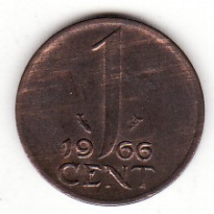 Olanda 1 cent 1966 - Juliana - varianta mai rara