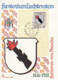 3713 - Lichtenstein 1964 - carte maxima