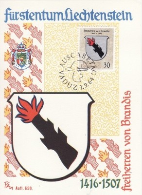 3713 - Lichtenstein 1964 - carte maxima foto