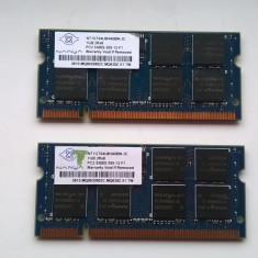 MEMORIE RAM LAPTOP DDR 2 1 GB NANYA PC2-5300S-555 12 f1