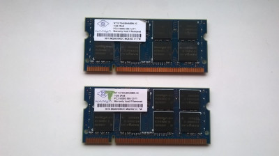 MEMORIE RAM LAPTOP DDR 2 1 GB NANYA PC2-5300S-555 12 f1 foto