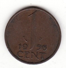 Olanda 1 cent 1956 - Juliana foto