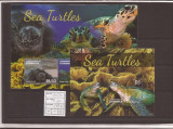 Dominica - sea turtles - M. No. 4215/7+bl.562, America Centrala si de Sud, Natura