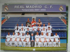 Real Madrid (foto echipa, 2007-2008), carte postala - fotografie originala foto