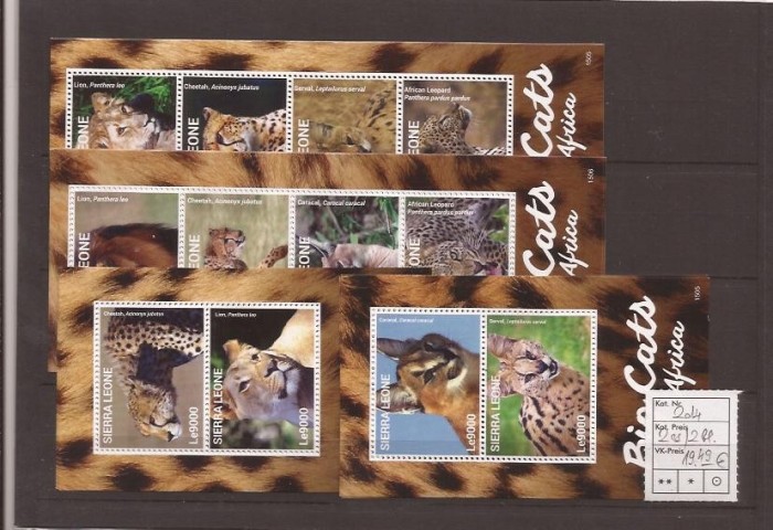 Sierra Leone 2014 - Afrika`s Big Cats complet set