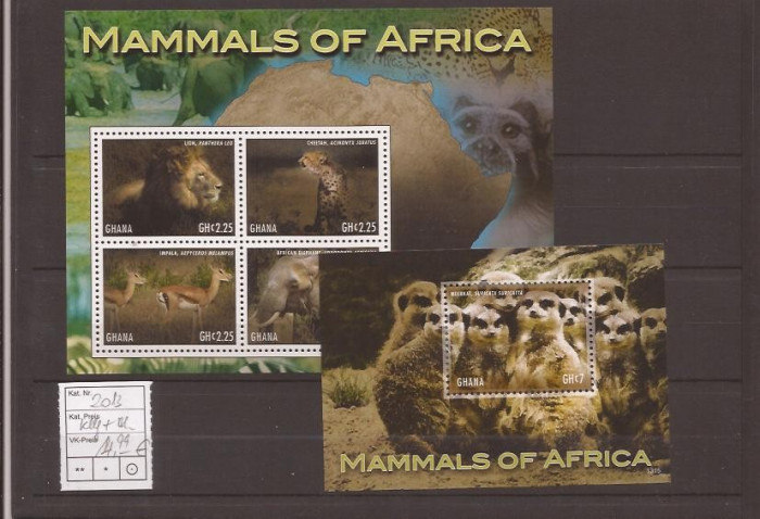 Ghana - 2013 African Fauna - klbg+ bl.