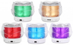 Mini Boxa Portabila Crystal Rose cu Bluetooth V2.0, Radio Fm, Suport TF - FL-01 foto