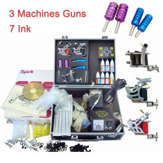 KIT DE TATUAT COMPLET 3 MASINI,GEANTA TRANSPORT SI ACCESORII MODEL NOU foto