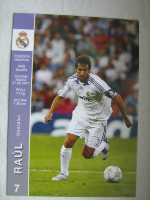 Real Madrid (Raul), carte postala - fotografie originala foto