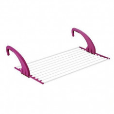 Suport de radiator pentru intins rufe din inox fucsia Meliconi - 5 MT foto