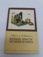 MATERIAL DIDACTIC DIN HIRTIE ?I CARTON/ I. COR?UN, E. TOLMACEVA/ 1955 foto