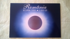 Bacnota 2000 lei cu eclipsa necirculata foto