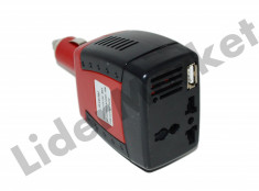 Invertor auto 75W - USB foto