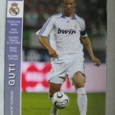 Real Madrid (Guti), carte postala - fotografie originala