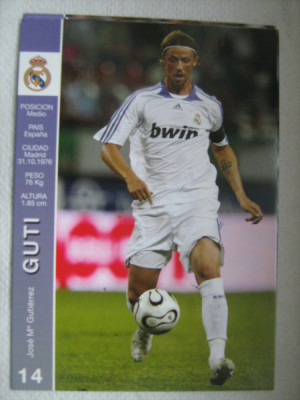 Real Madrid (Guti), carte postala - fotografie originala foto