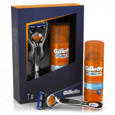 Aparat de barbierit GILLETTE Flexball manual 1 rezerva+Gel de ras Gillette Fusion Hydrating 75ml foto