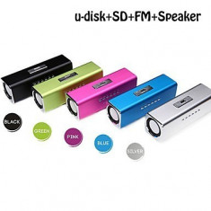 Mini Boxa Portabila cu alimentare USB, Radio Fm, Suport TF, U-Disk - MAUK2 foto