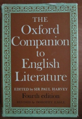 Sir Paul Harvey - The oxford companion to english literature foto