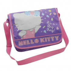 In STOC! Geanta Hello Kitty Messenger Bag - Noua - Dimensiuni H33xW40xD13 cm foto