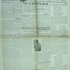 Neamul romanesc 4 noiembrie 1939 Iorga universitatea Bucuresti A. Calinescu