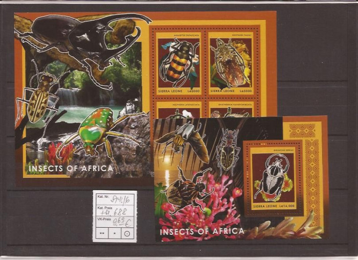 Sierra Leone - insekte - 5743/6+bl.688