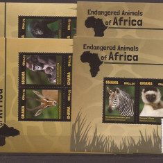Ghana - 2014 African Fauna - 2 s/s + 2 bl.