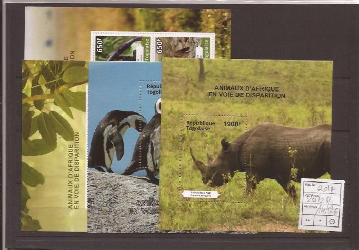 Togo - African Fauna - 2014 - 2 s/s+2 bl.