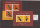 Nevis - colibris - Michel - 2764/7+bl.325, America Centrala si de Sud, Natura