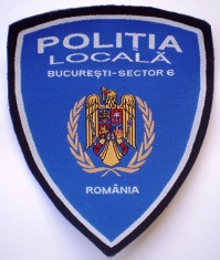 5.523 ROMANIA ECUSON EMBLEMA PATCH POLITIA LOCALA BUCURESTI SECTOR 6 112/94mm foto