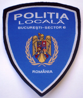 5.523 ROMANIA ECUSON EMBLEMA PATCH POLITIA LOCALA BUCURESTI SECTOR 6 112/94mm foto