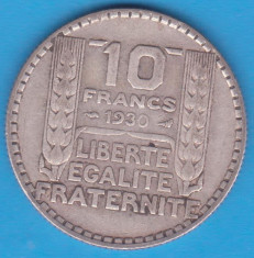 (3) MONEDA DIN ARGINT FRANTA - 10 FRANCS 1930, 10 GRAME foto