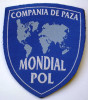 5.525 ROMANIA ECUSON EMBLEMA PATCH COMPANIA DE PAZA MONDIAL POL 93/79mm