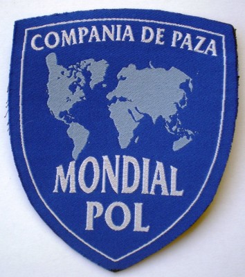 5.525 ROMANIA ECUSON EMBLEMA PATCH COMPANIA DE PAZA MONDIAL POL 93/79mm foto