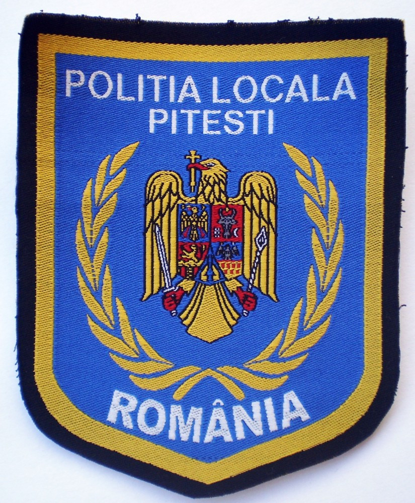 5.484 ROMANIA ECUSON EMBLEMA PATCH POLITIA LOCALA PITESTI 100/82mm |  Okazii.ro