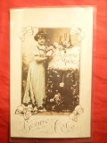 Ilustrata-Felicitare de Sf.Maria ,circulat 1910