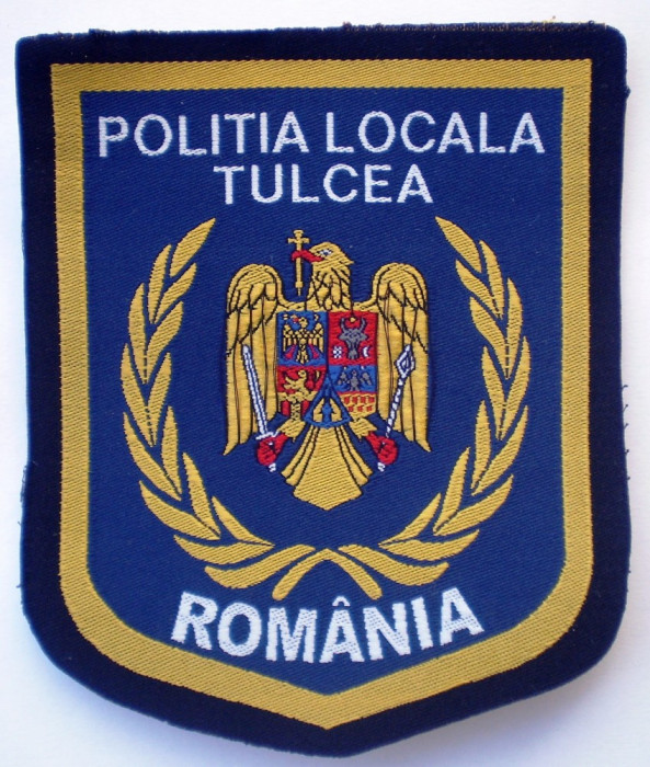 5.518 ROMANIA ECUSON EMBLEMA PATCH POLITIA LOCALA TULCEA 100/83mm