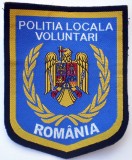 5.517 ROMANIA ECUSON EMBLEMA PATCH POLITIA LOCALA VOLUNTARI 101/82mm