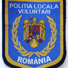 5.517 ROMANIA ECUSON EMBLEMA PATCH POLITIA LOCALA VOLUNTARI 101/82mm