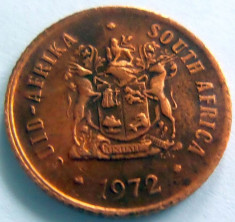 Moneda 1 Cent - AFRICA de SUD, 1972 *cod 2391 foto