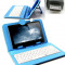 Husa tableta reglabila de 7 inch ALBASTRU Micro USB - COD 64 -