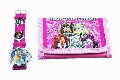 Ceas de mana si portofel MONSTER HIGH foto