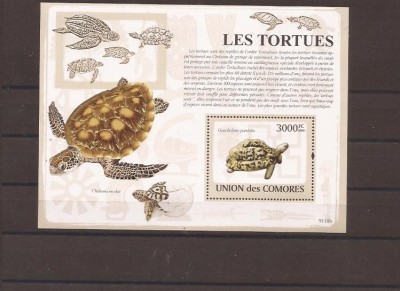 Comores- turtles 2177/82+bl.483 foto