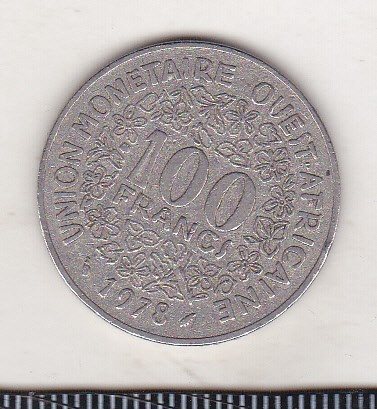bnk mnd Africa de Vest 100 franci 1978