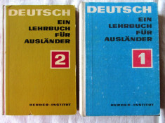 DEUTSCH - EIN LEHRBUCH FUR AUSLANDER, Vol. 1 + 2, 1970. Carti noi foto