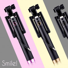 Suport Universal Devia Selfie Stick Black (cu fir) foto