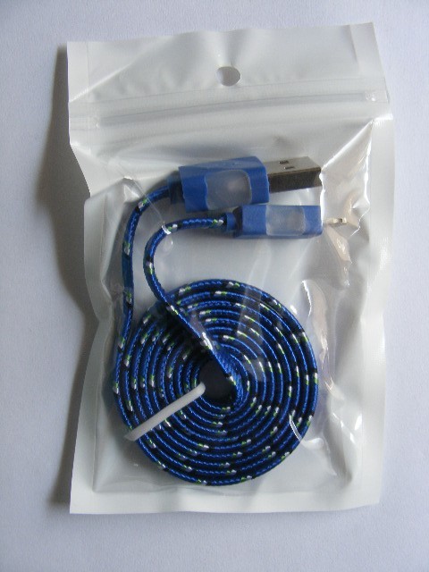Cablu de date Snur Apple iPhone 5 cu LED Blue