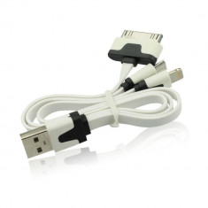 Cablu de date 3in1 3G/4G/5G/5C/5S/micro USB universal Alb bulk