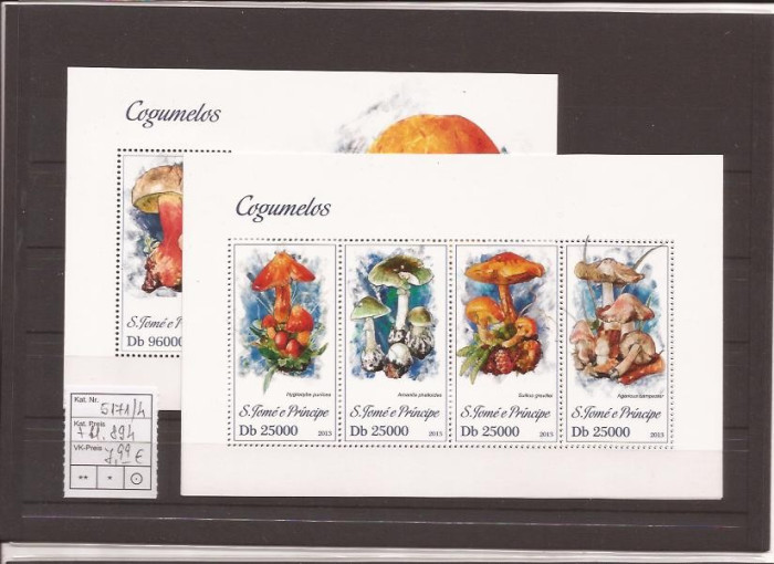 Sao Tome e Principe - ciuperci 5171/4+bl.894